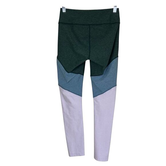 Outdoor Voices Tri Toned 7/8 Spring Leggings Green Teal Cream Activewear Running - Picture 6 of 15